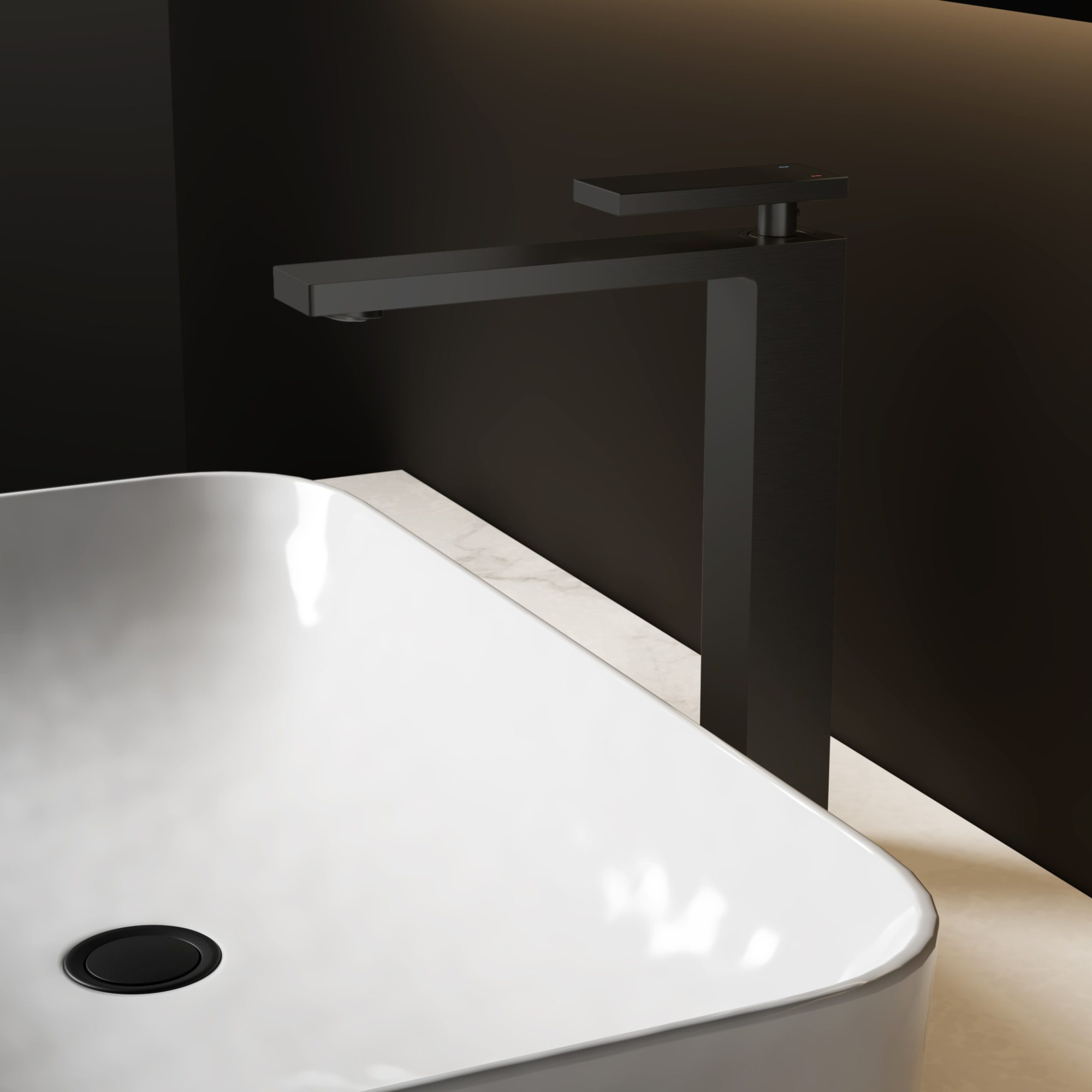 Смеситель Vincea Dice VBF-2DS2MB на столешницу/на раковину черный