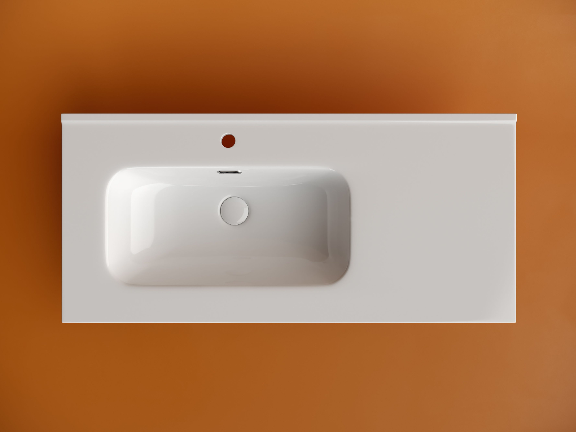 Раковина накладная мебельная, чаша слева, с отверстием под смеситель CN7003L