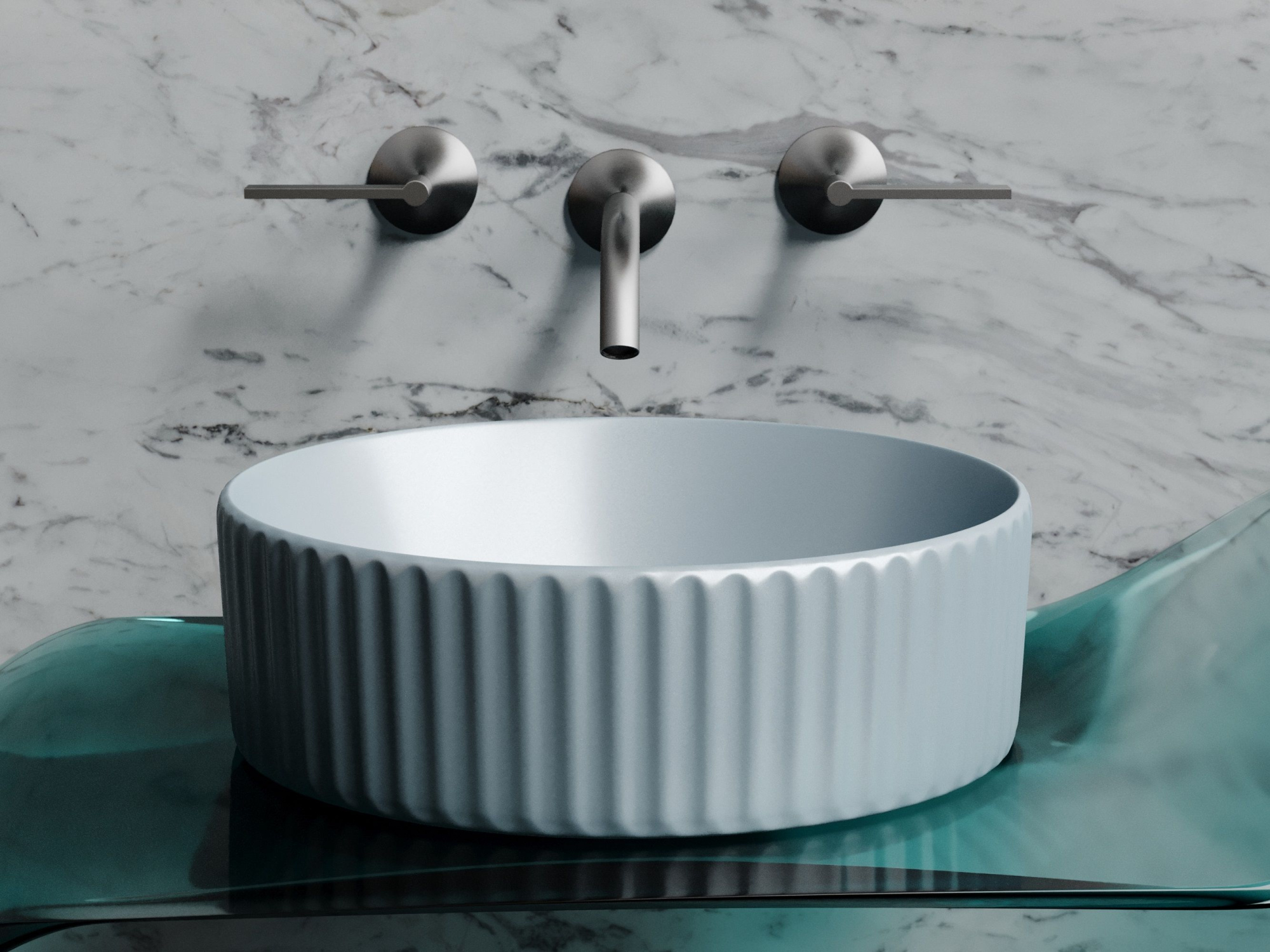 Умывальник чаша накладная круглая CN6057MHL