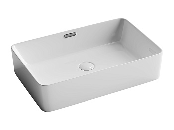 Умывальник чаша накладная прямоугольная со сливом переливом CN5025