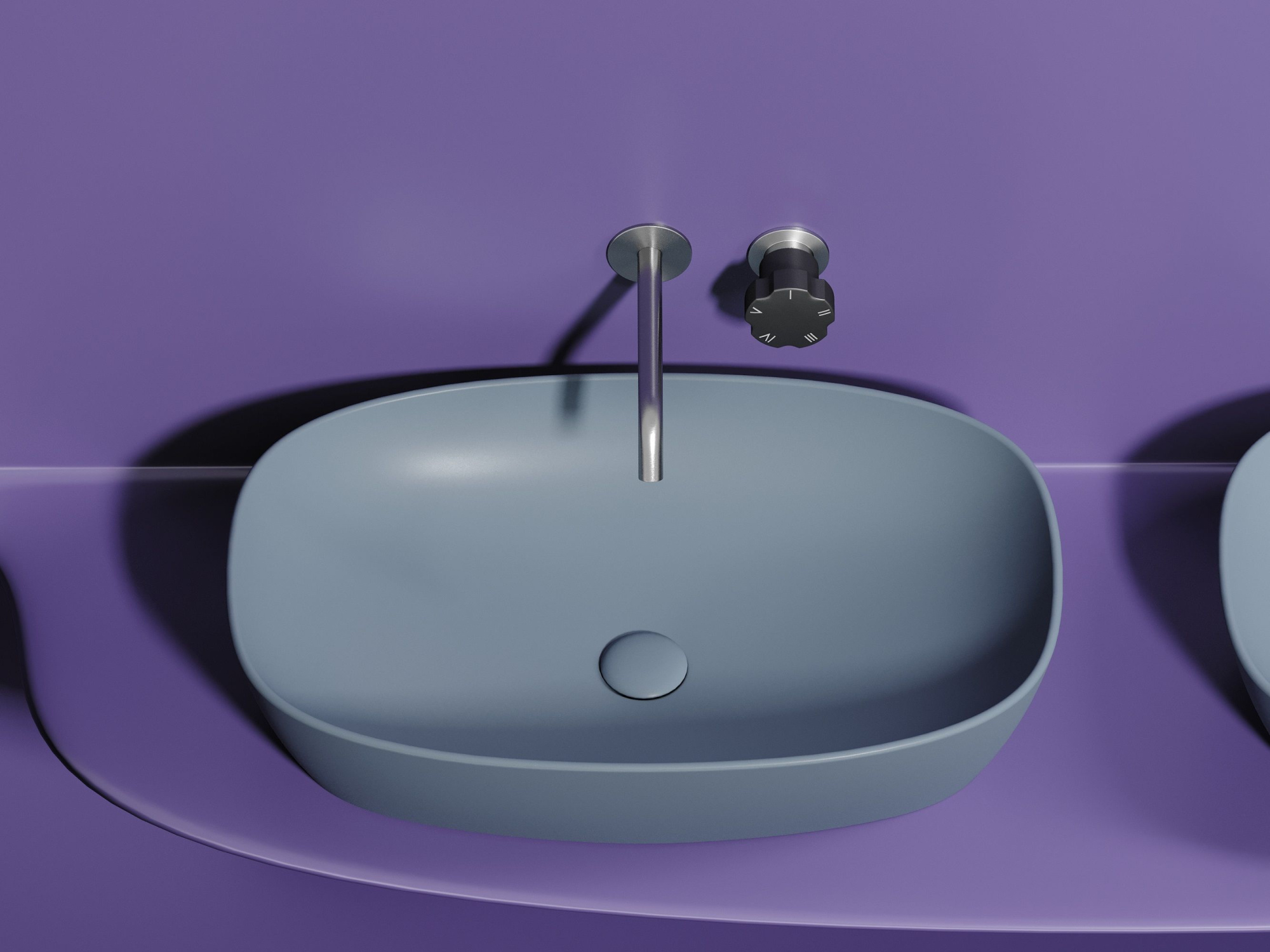 Умывальник чаша накладная овальная CN6049MHL