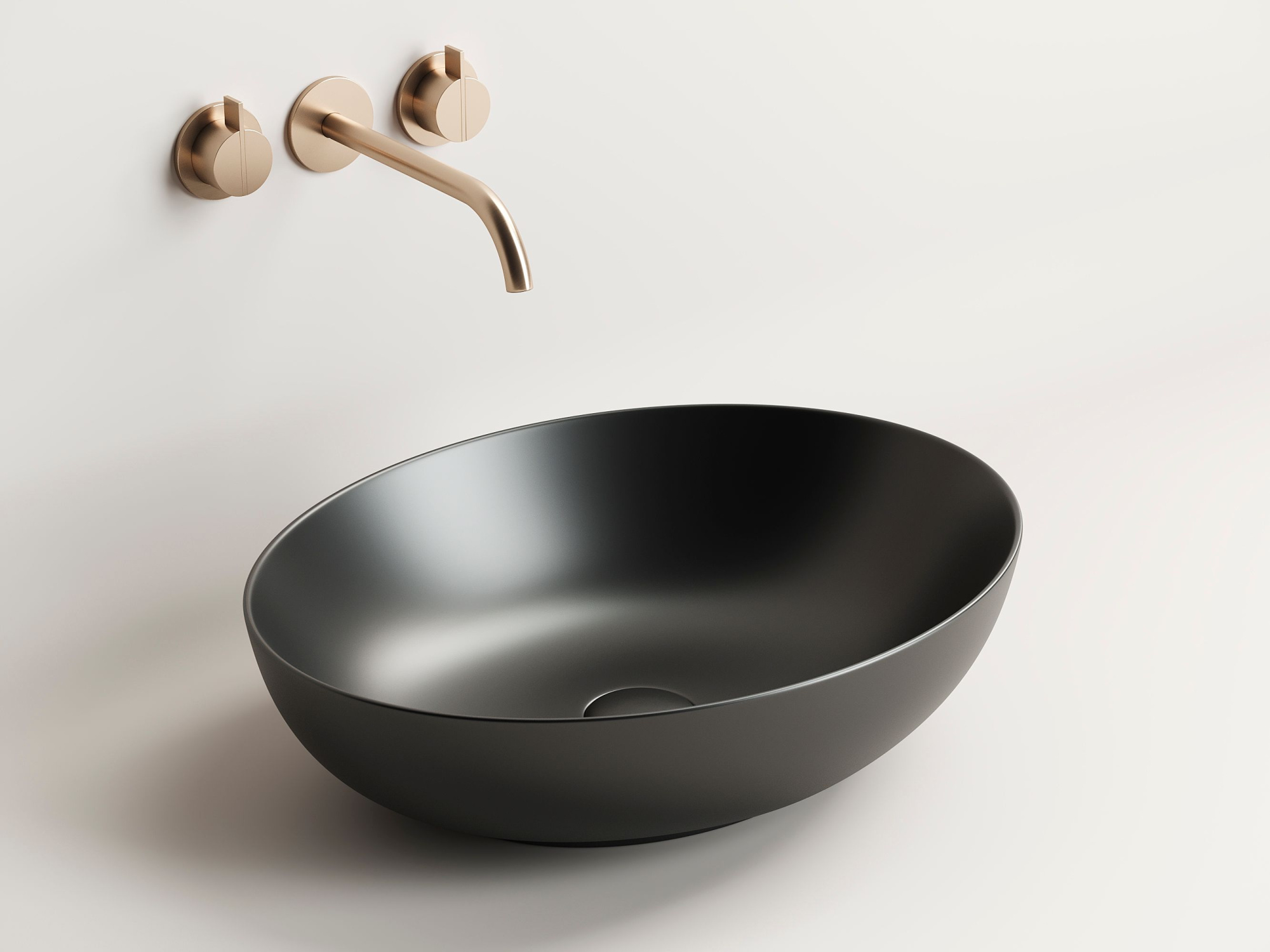 Умывальник чаша накладная овальная CN6017MB