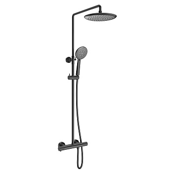 Душевая стойка Vincea Desire VSFS-1D0TGM настенная цвет вороненая сталь