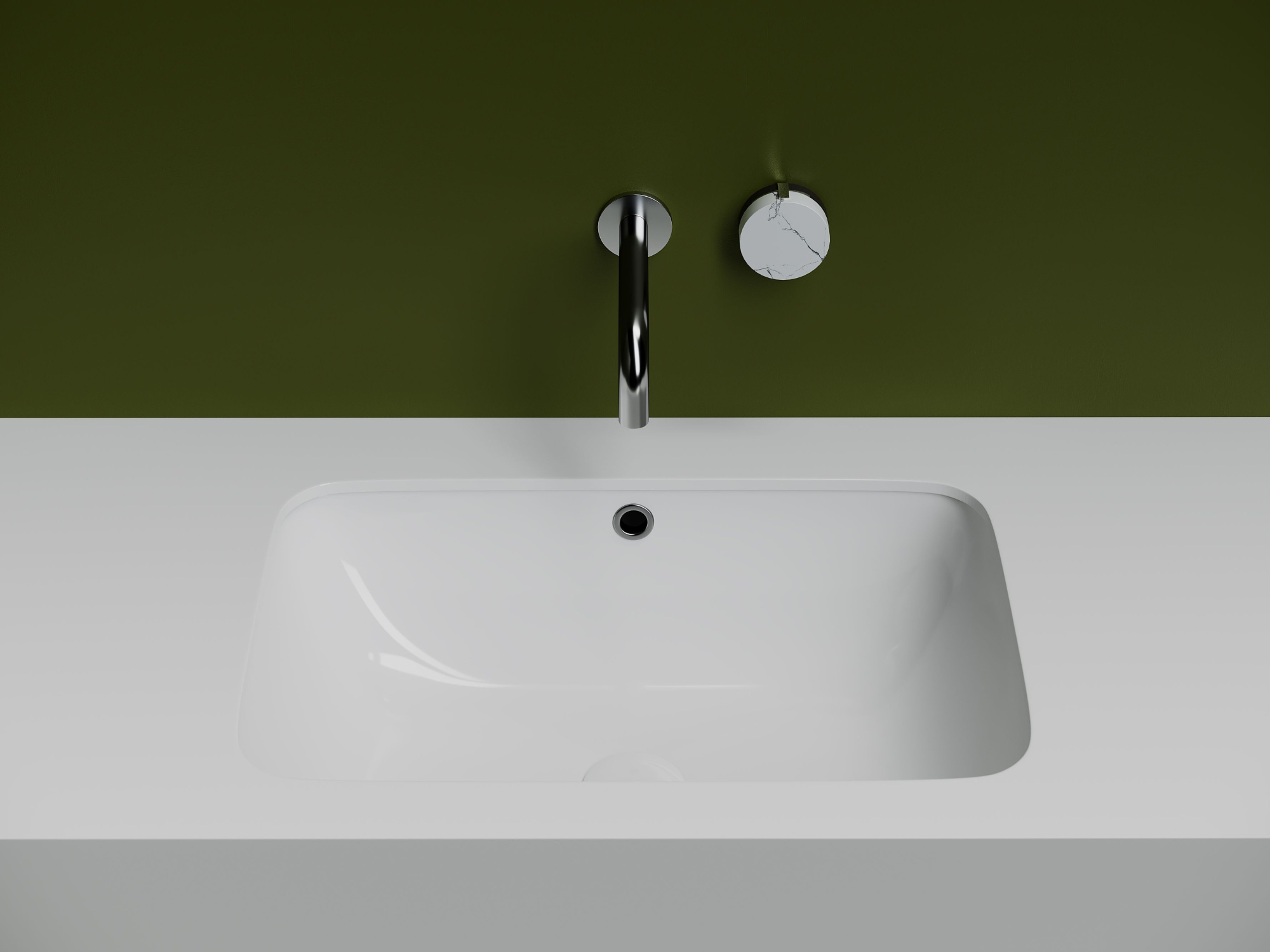 Раковина встраиваемая снизу под столешницу CN7018