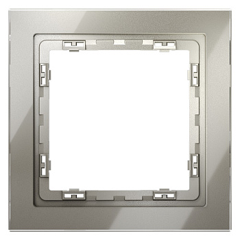 Рамка стеклянная VOLTUM S70 на 1 пост, (шелк, стекло)