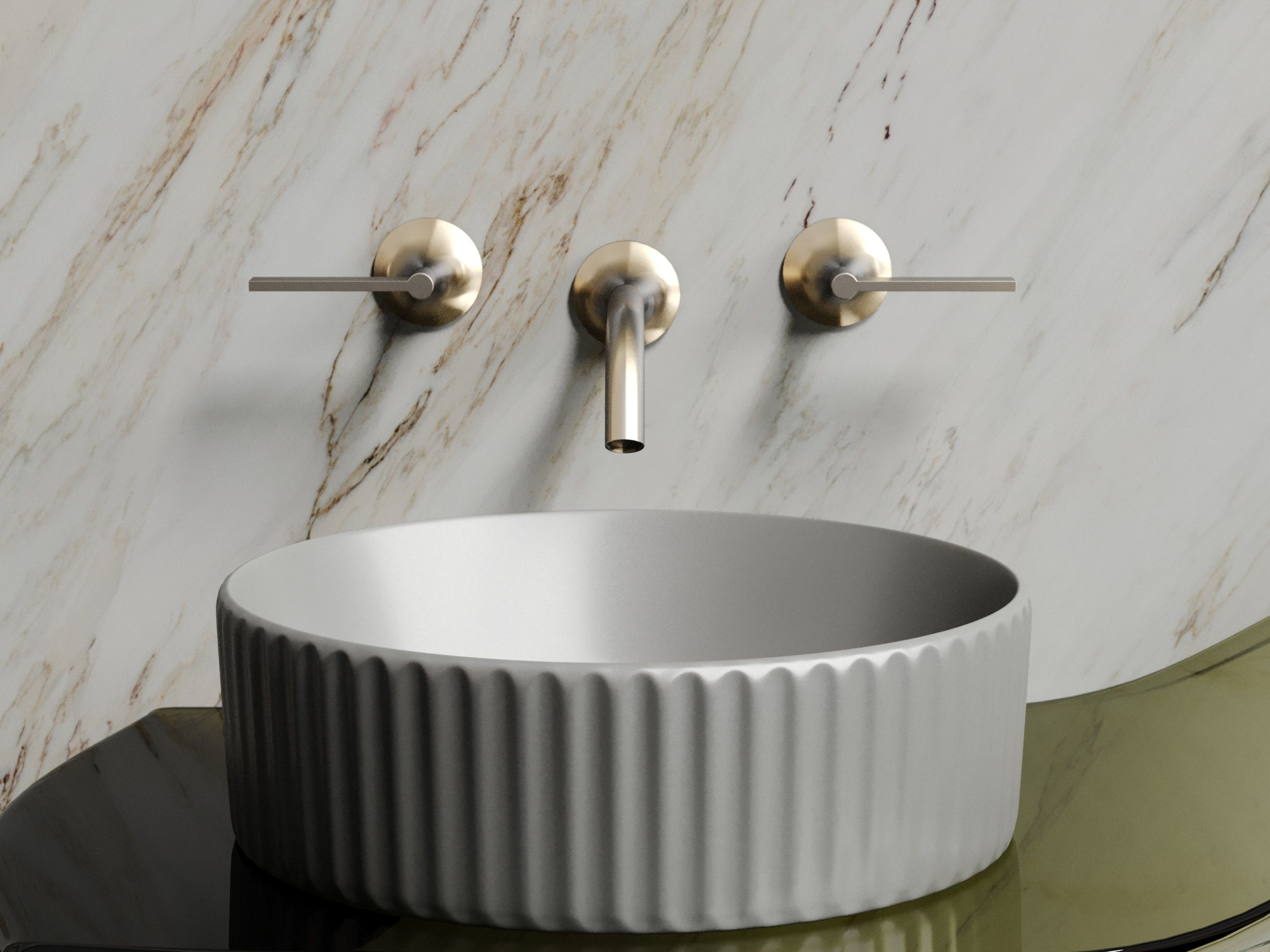 Умывальник чаша накладная круглая CN6057MH