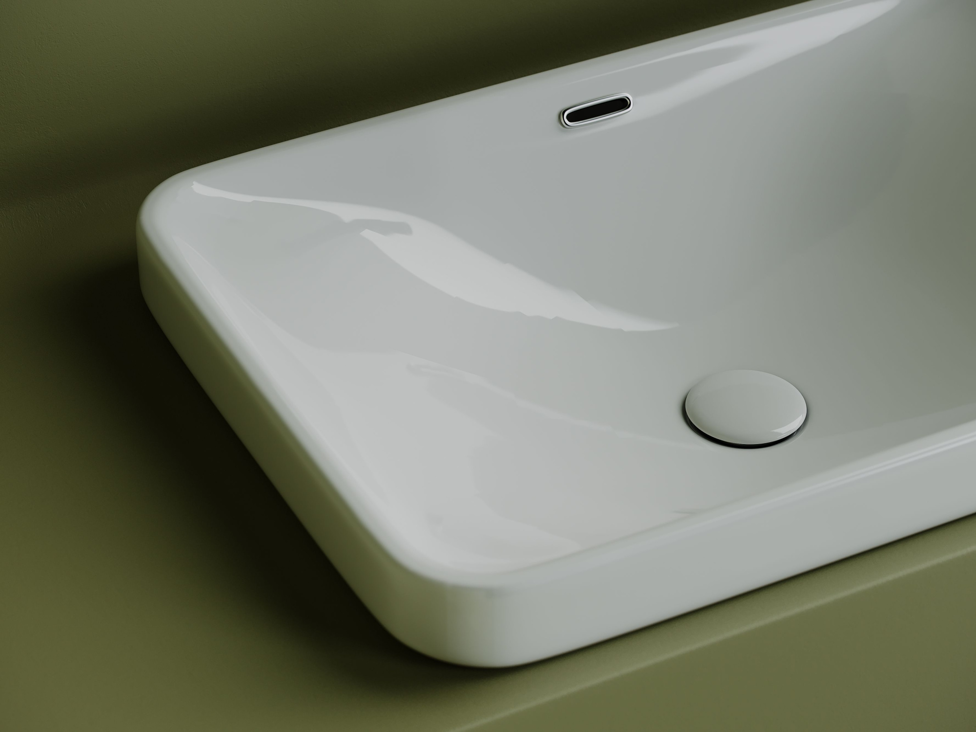 Умывальник прямоугольный встраиваемый сверху в столешницу CN5041