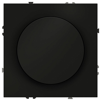 Светорегулятор встраиваемый VOLTUM S70 поворотно-нажимной 600 Вт, (черный матовый)