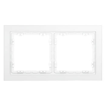 Рамка стеклянная VOLTUM S70 на 2 поста, (белый,матовый,стекло)