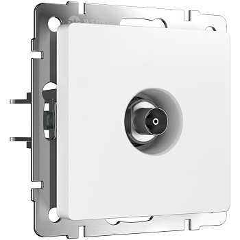 ТВ-розетка оконечная (белый матовый) Werkel