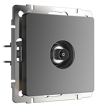 ТВ-розетка оконечная (графит матовый) Werkel