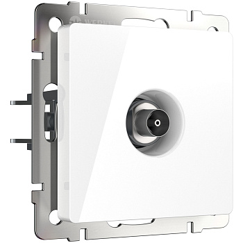 ТВ-розетка оконечная (белая глянцевая) Werkel