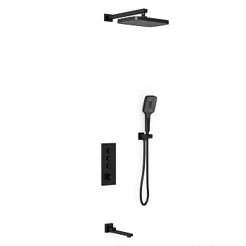 Душевая система Vincea VSFW-433T1MB встраиваемая в стену цвет черный матовый