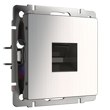 Розетка Ethernet RJ-45 (глянцевый никель) Werkel