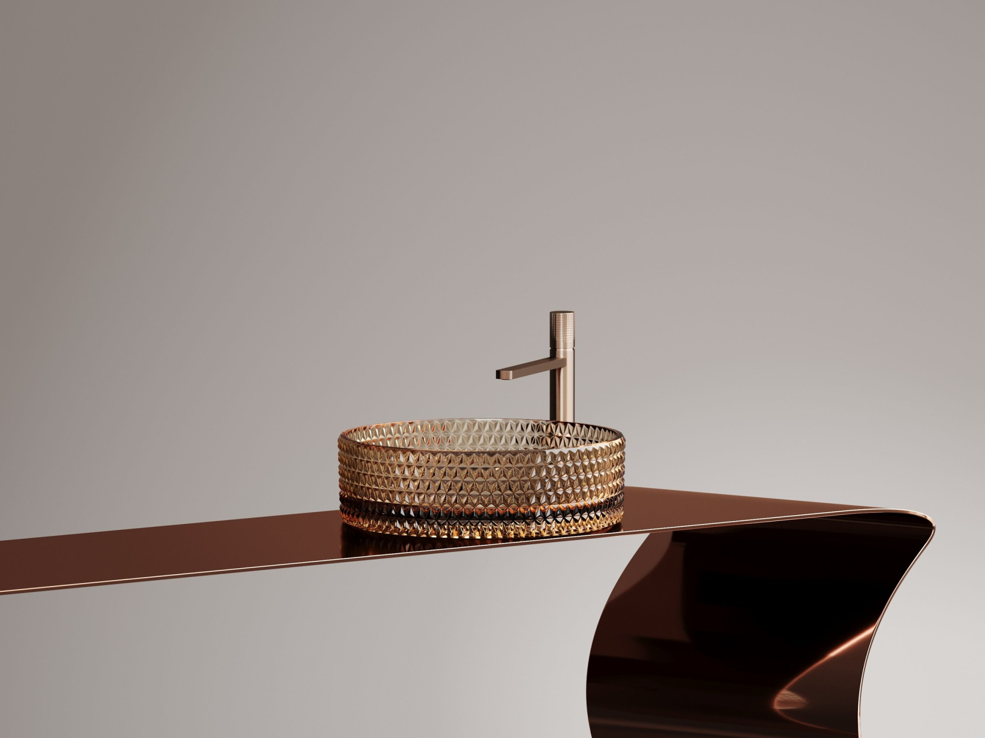 Умывальник чаша накладная круглая CN6058