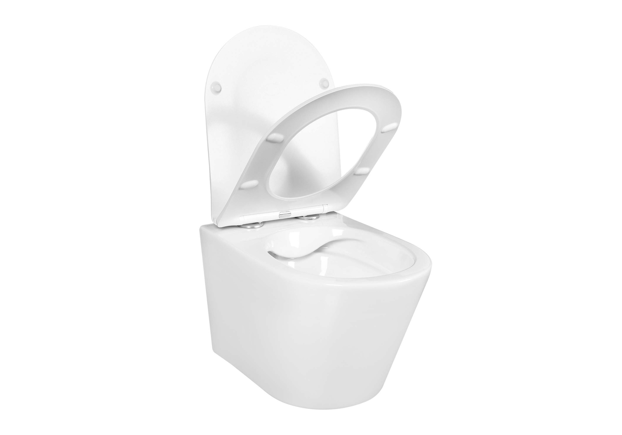 Унитаз подвесной безободковый Aquatek ВЕГА AQ1905-MW 525*360*320 с сиденьем Soft Close