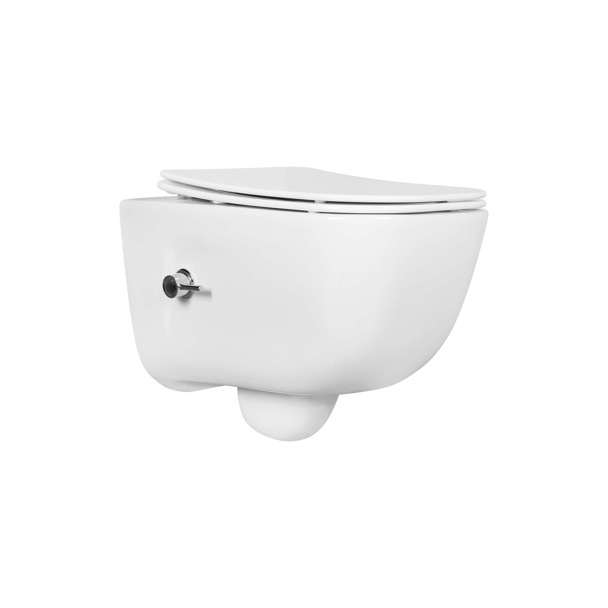 Унитаз подвесной с функцией биде безободковый фарфоровый AQUATEK ДИВА AQ2012B-00 510*350*360 мм