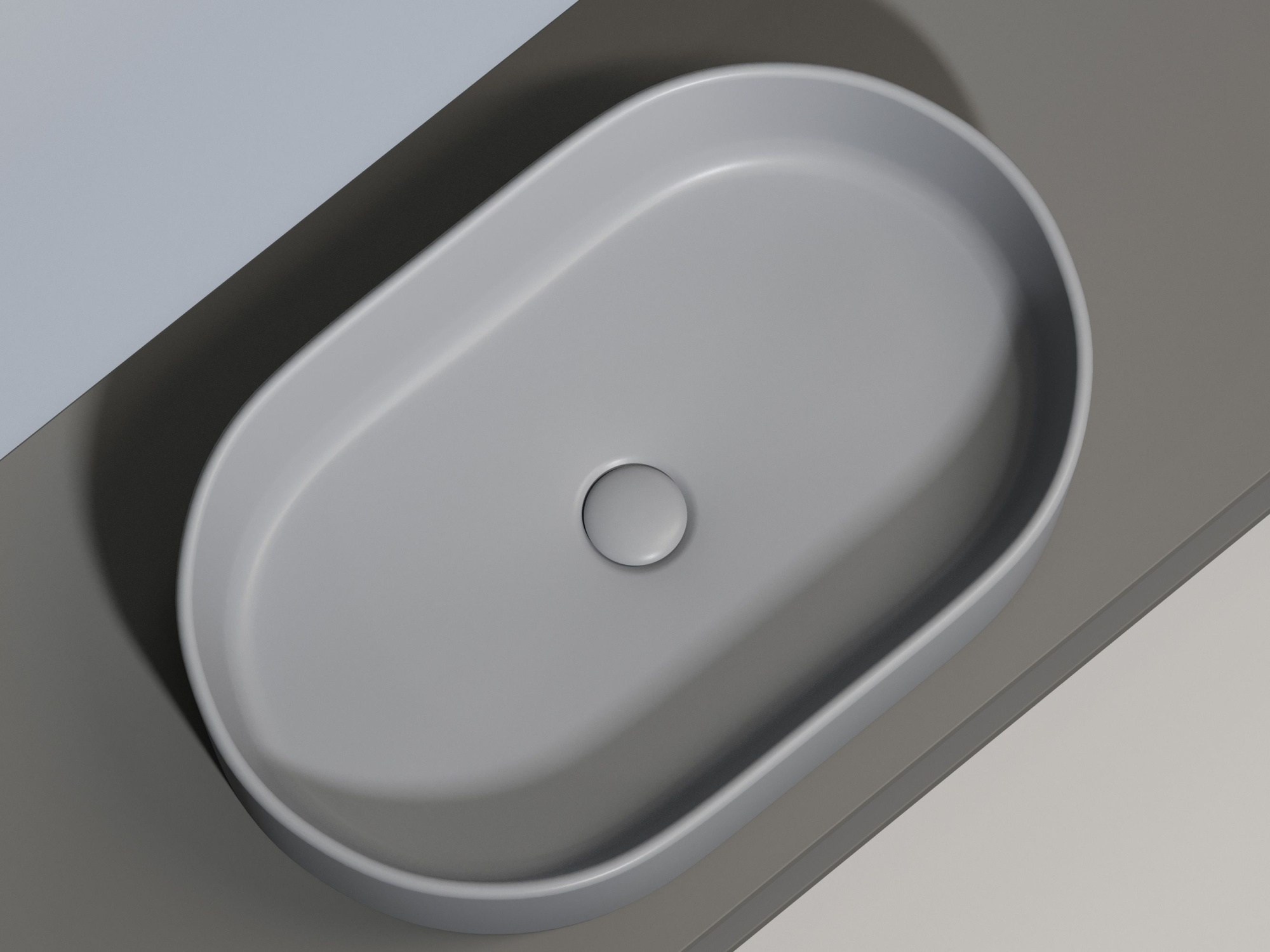 Умывальник чаша накладная овальная CN6048MH