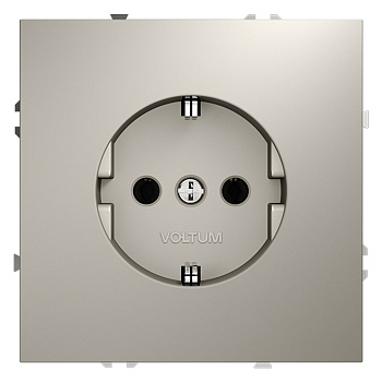 Розетка встраиваемая VOLTUM S70 с заземлением 16А, (кашемир)