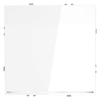 Проходной переключатель встраиваемый VOLTUM S70 одноклавишный с подсветкой 10А, (белый глянцевый)