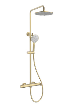 Душевая стойка Vincea Rondo VSFS-1R0BG настенная цвет брашированное золото