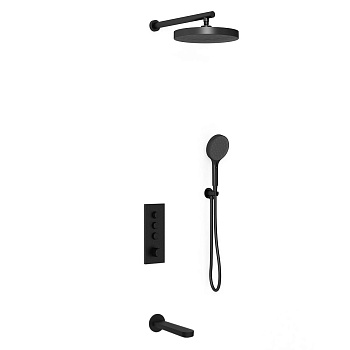 Душевая система Vincea Inspire VSFW-433TI5MB встраиваемая в стену цвет черный матовый