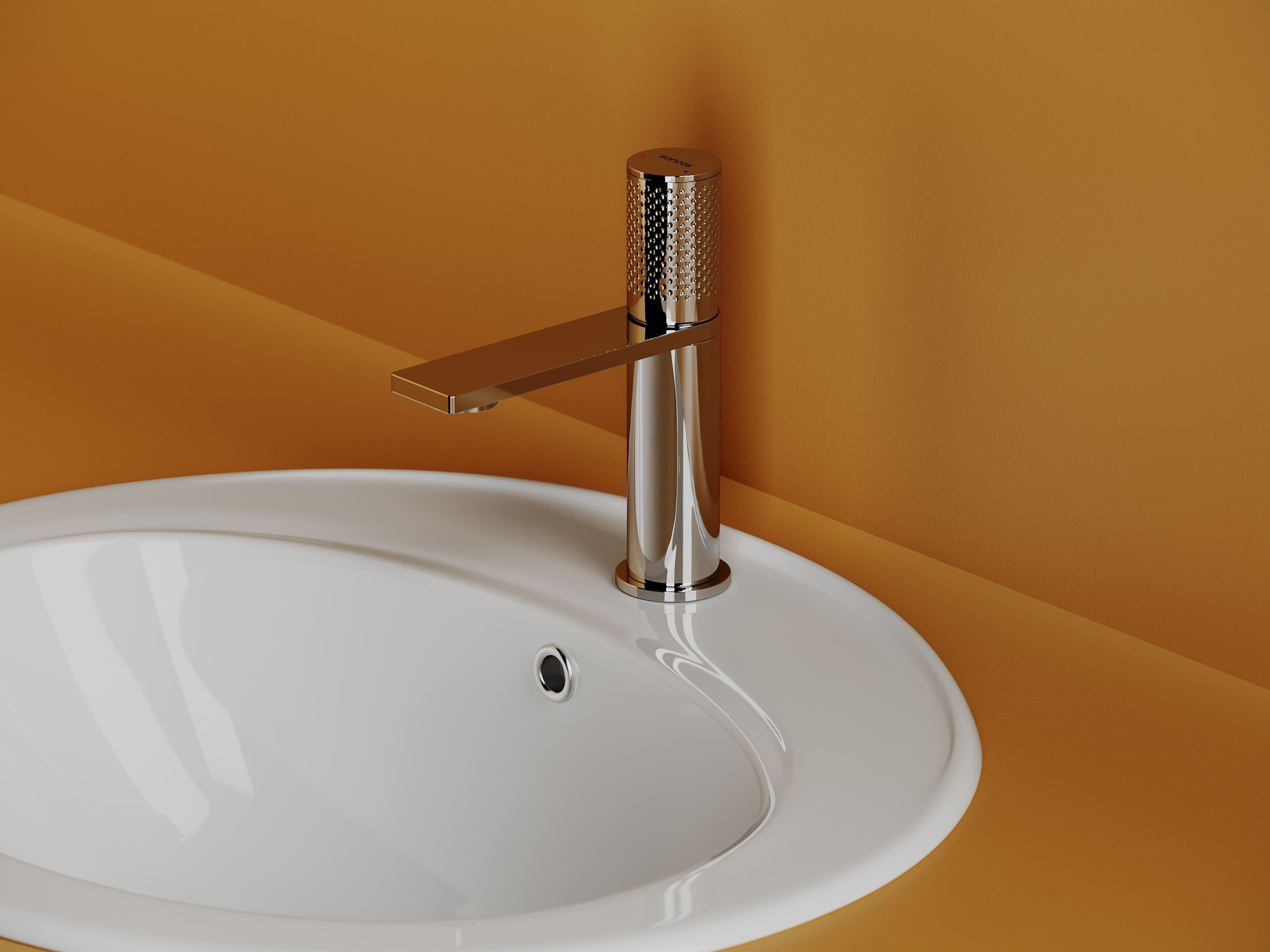 Раковина встраиваемая сверху с отверстием слива - перелива овальной формы CN6079