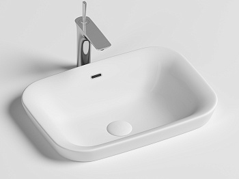 Умывальник прямоугольный встраиваемый сверху в столешницу CN6041