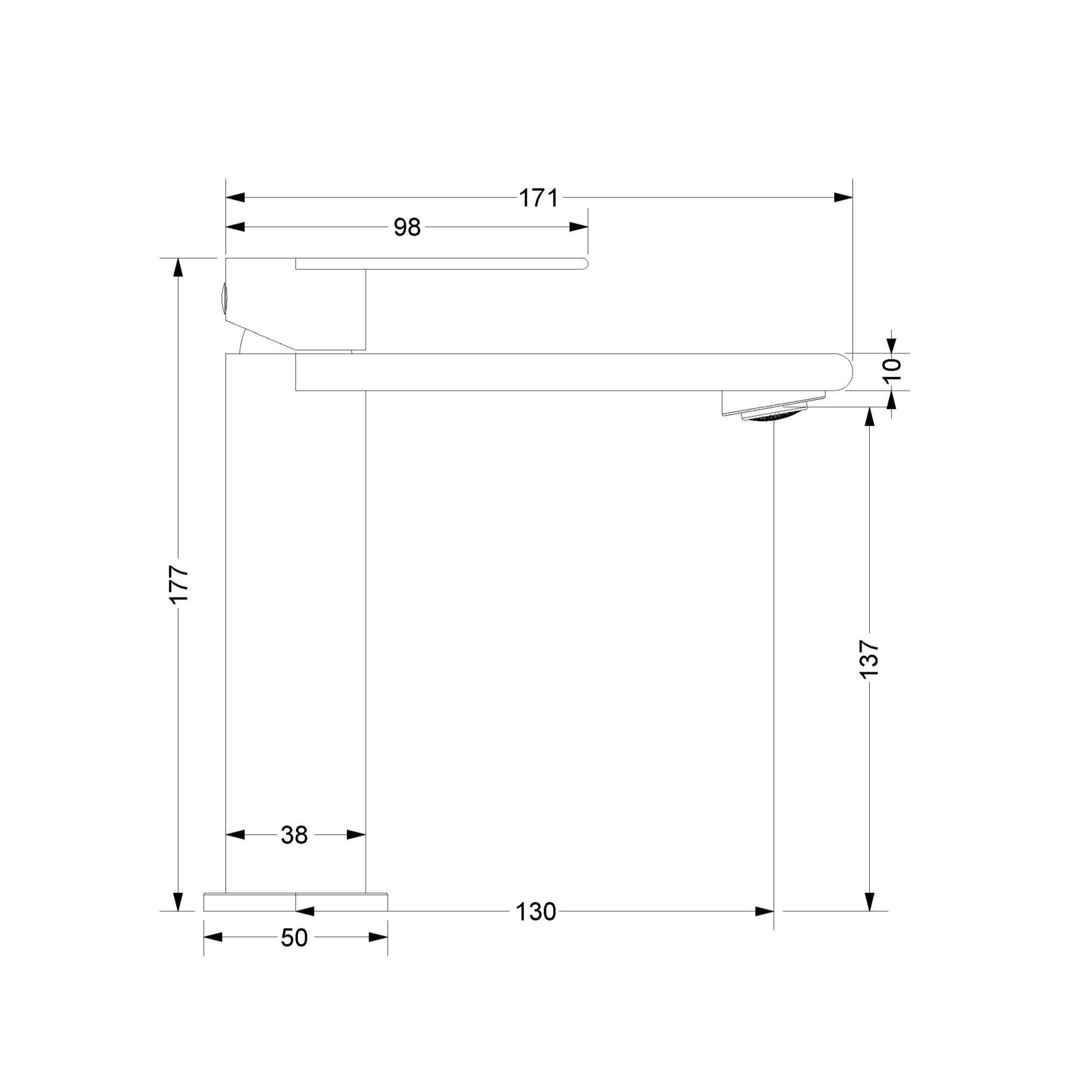 Смеситель Vincea Vogue (SS) VBF-2VS1BN на раковину сатин (брашированный никель)