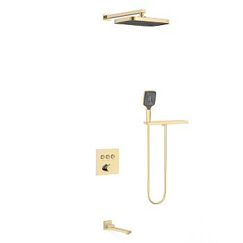 Душевая система Vincea VSFW-4311RBG встраиваемая в стену цвет брашированное золото