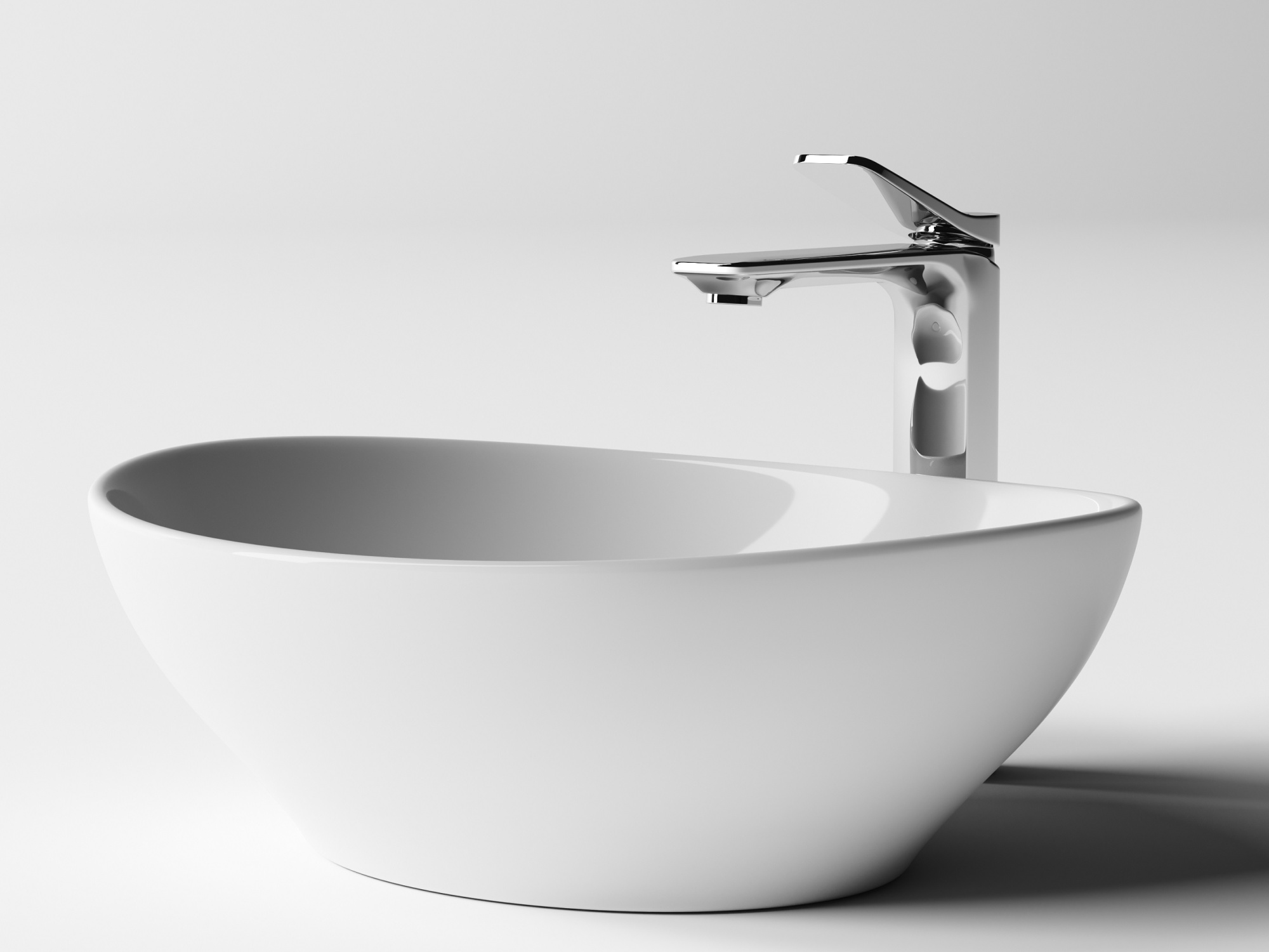 Умывальник чаша накладная овальная CN6016