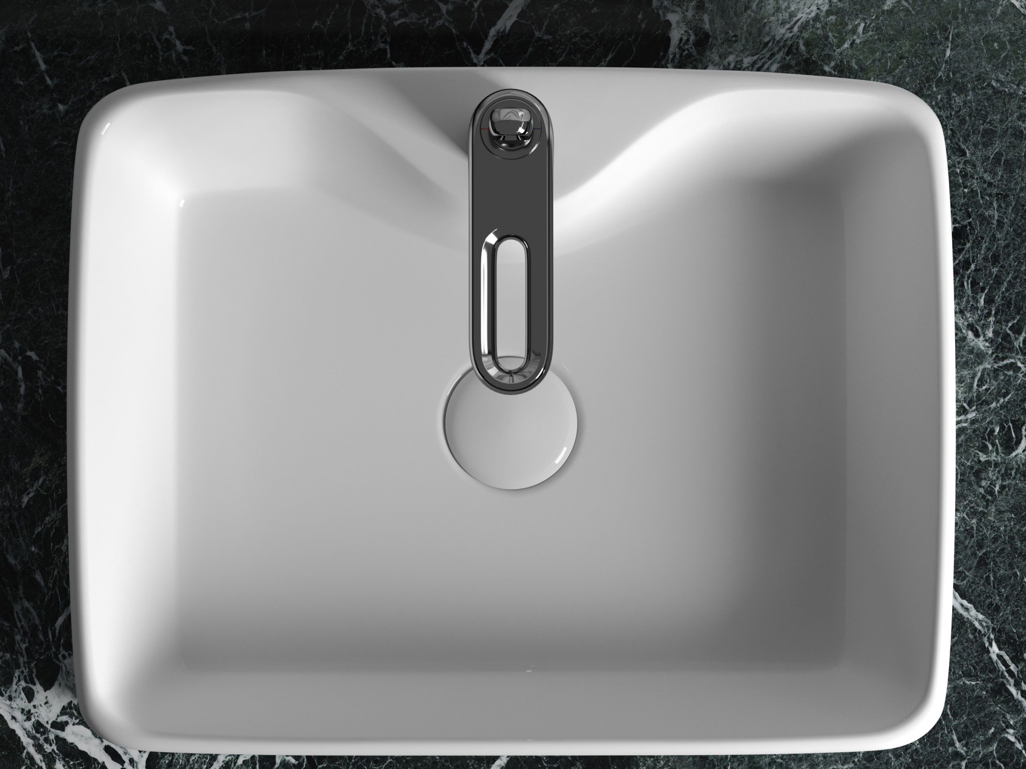 Умывальник чаша накладная прямоугольная CN6033