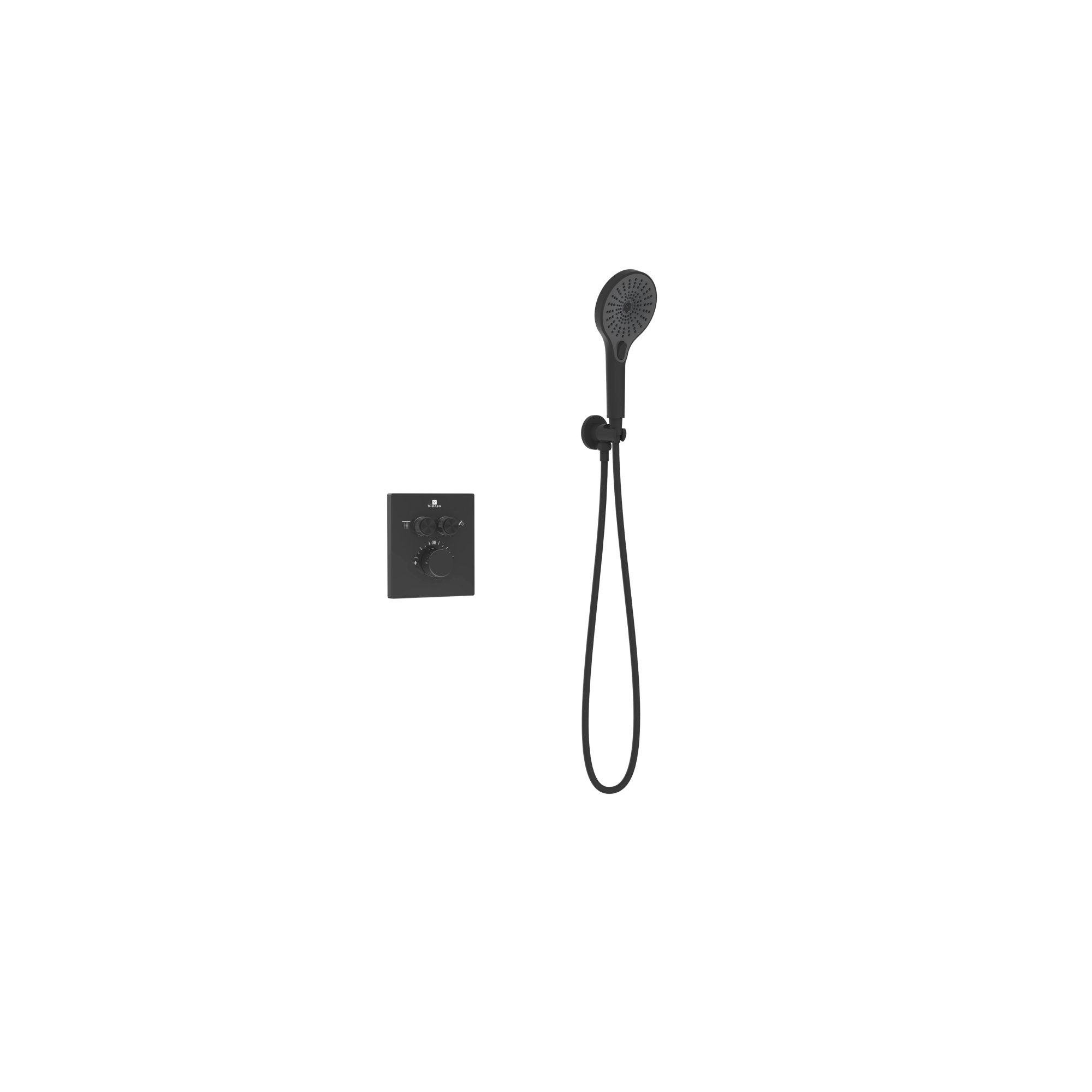Душевая система Vincea Inspire VSFW-3I21MT5MB встраиваемая в стену цвет черный матовый