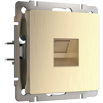 Розетка Ethernet RJ-45 (шампань рифленый) Werkel