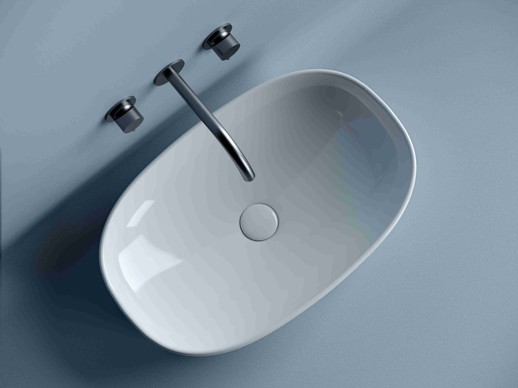 Умывальник чаша накладная овальная CN5039