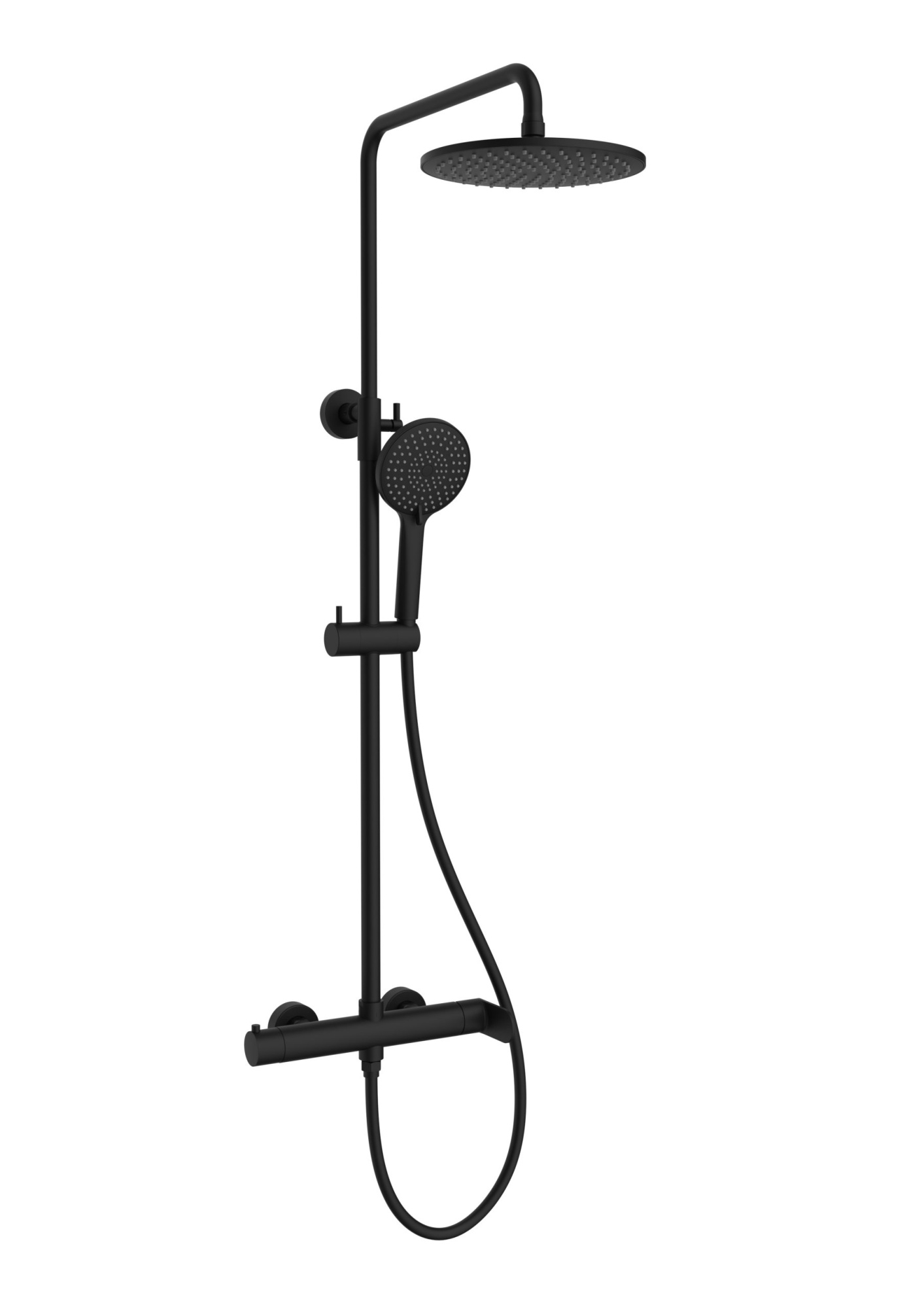 Душевая стойка Vincea Rondo VSFS-1R1MB настенная цвет черный