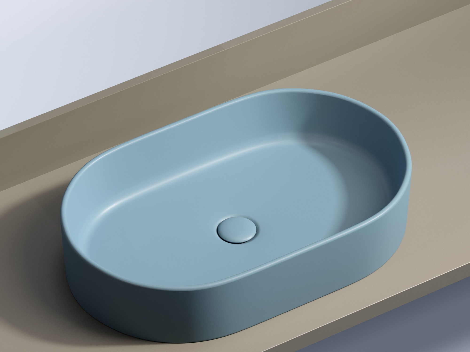 Умывальник чаша накладная овальная CN6048ML