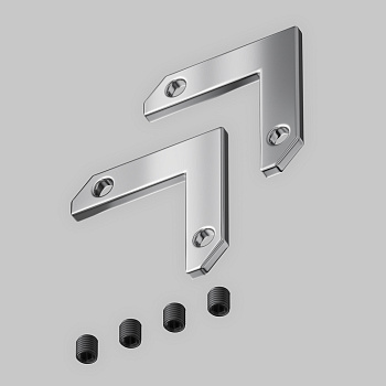 Комплект уголков 90° горизонтальных (2 соединителя + 4 винта) для профиля в натяжной потолок TRA034CL-MP-1 