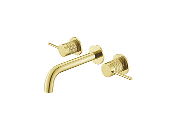 Смеситель Vincea Groove VBFW-4G1BG4 настенный брашированное золото