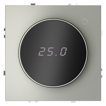 Терморегулятор электронный VOLTUM S70 с индикацией и датчиком, для теплого пола, (сталь)