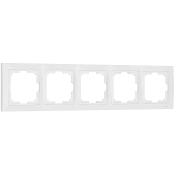 Рамка на 5 постов Snabb basic (белый) Werkel