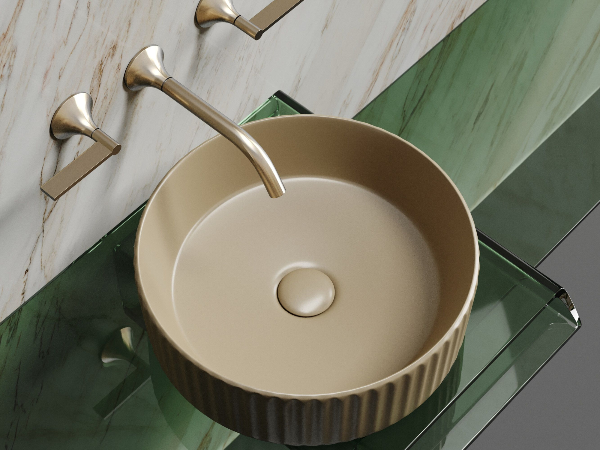 Умывальник чаша накладная круглая CN6057MC