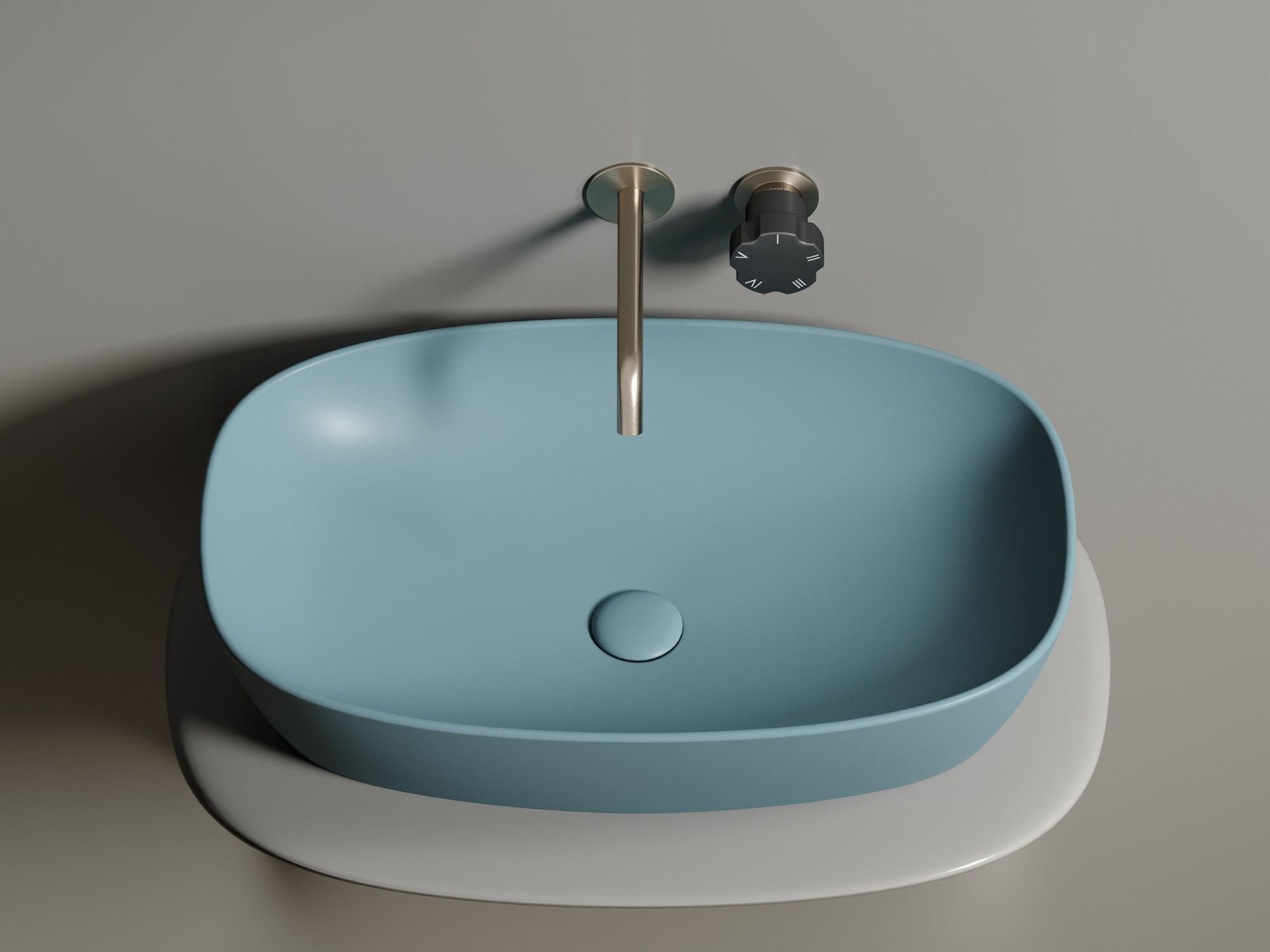 Умывальник чаша накладная овальная CN6049MLG