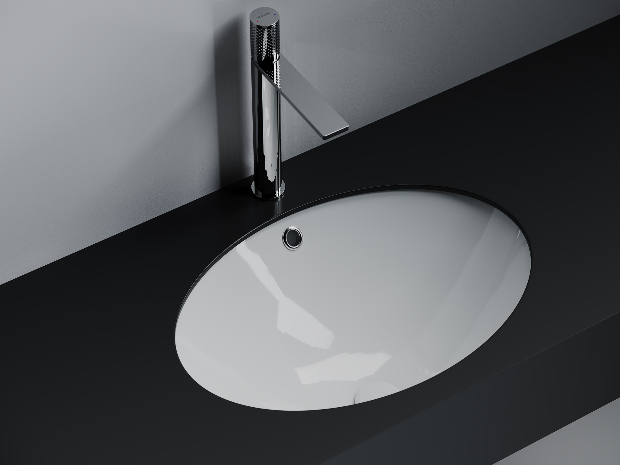 Раковина встраиваемая снизу овальная CN6081