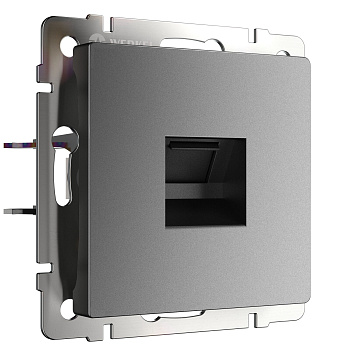 Розетка Ethernet RJ-45 (графит матовый) Werkel