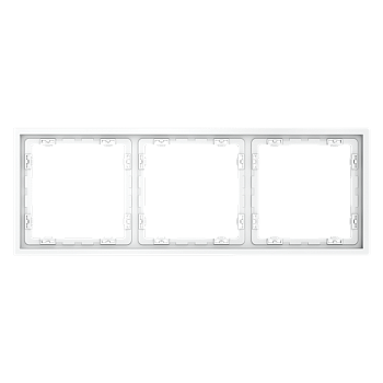 Рамка пластиковая VOLTUM S70 на 3 поста, (белый матовый)