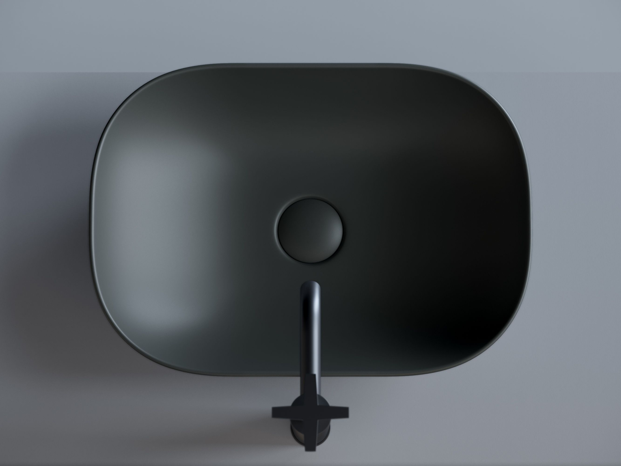 Умывальник чаша накладная прямоугольная CN6009MDH