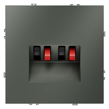 Розетка акустическая встраиваемая VOLTUM S70 4-местная, (титан)