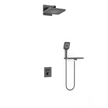 Душевая система Vincea Inspire VSFW-3I21MT4RGM встраиваемая в стену цвет вороненая сталь