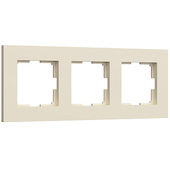 Рамка на 3 поста Slab (айвори софт) Werkel